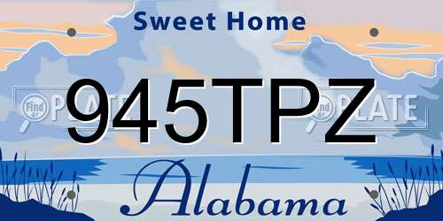 945TPZ Alabama License Plate