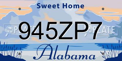 945ZP7 Alabama License Plate