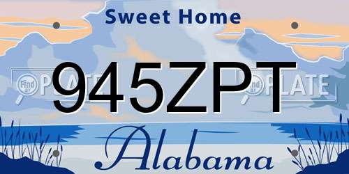 945ZPT Alabama License Plate