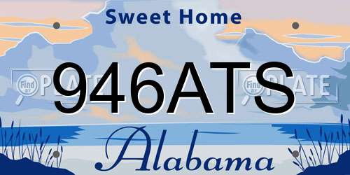946ATS Alabama License Plate