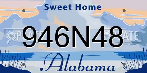 946N48 Alabama License Plate