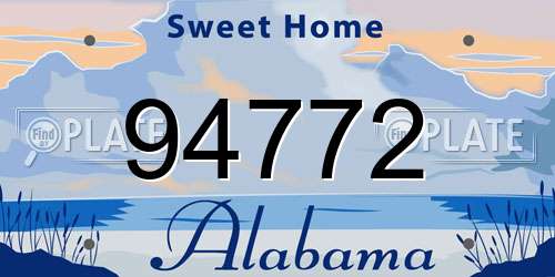94772 Alabama License Plate