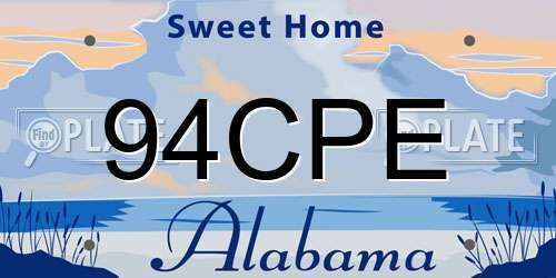 94CPE Alabama License Plate