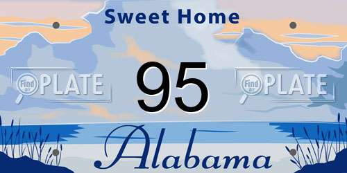 95 Alabama License Plate