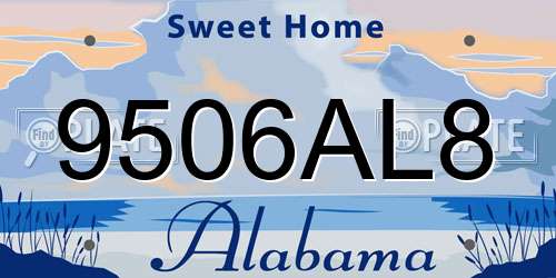9506AL8 Alabama License Plate