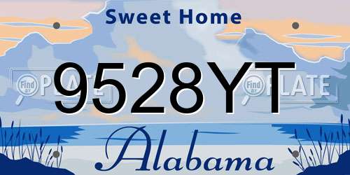 9528YT Alabama License Plate