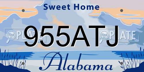 955ATJ Alabama License Plate