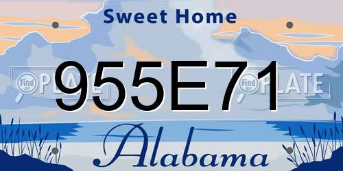 955E71 Alabama License Plate