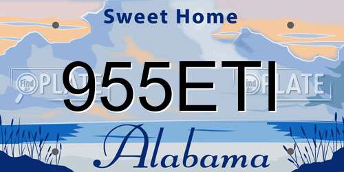 955ETI Alabama License Plate