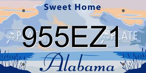 955EZ1 Alabama License Plate