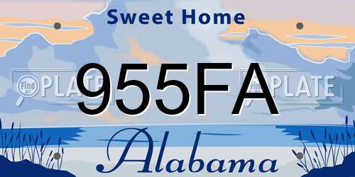 955FA Alabama License Plate