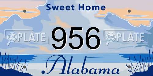 956 Alabama License Plate