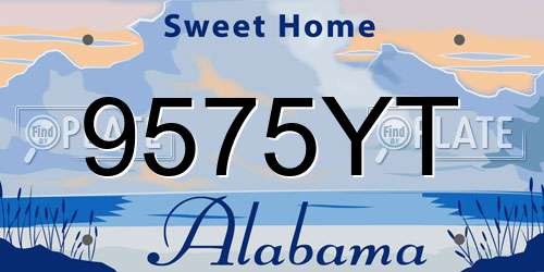 9575YT Alabama License Plate