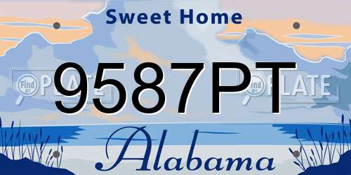 9587PT Alabama License Plate