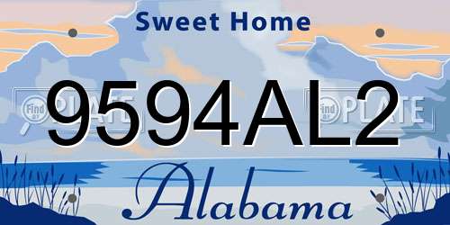 9594AL2 Alabama License Plate