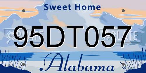 95DT057 Alabama License Plate