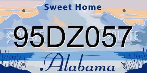 95DZ057 Alabama License Plate