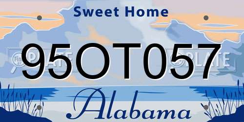 95OT057 Alabama License Plate