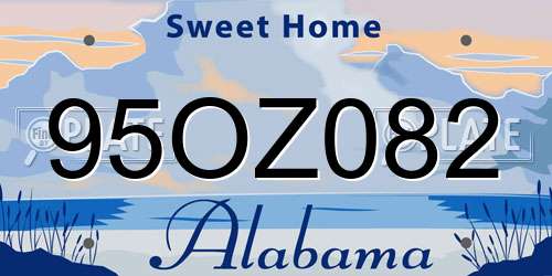 95OZ082 Alabama License Plate