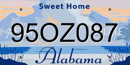 95OZ087 Alabama License Plate