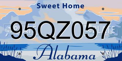 95QZ057 Alabama License Plate