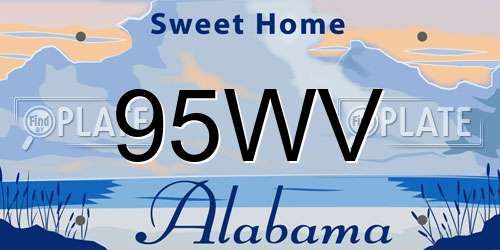 95WV Alabama License Plate