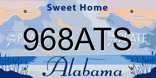 968ATS Alabama License Plate