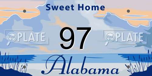 97 Alabama License Plate
