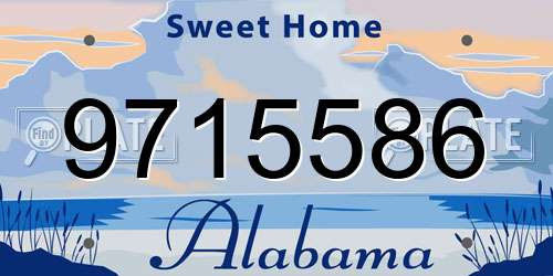 9715586 Alabama License Plate