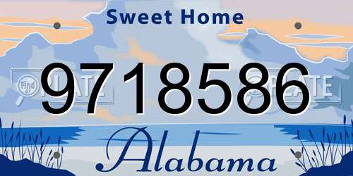 9718586 Alabama License Plate