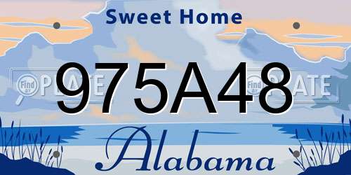 975A48 Alabama License Plate