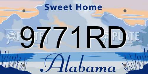 9771RD Alabama License Plate