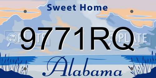 9771RQ Alabama License Plate