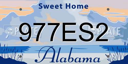 977ES2 Alabama License Plate