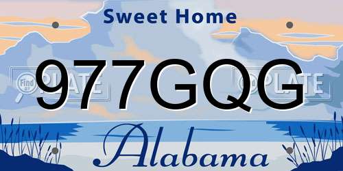 977GQG Alabama License Plate