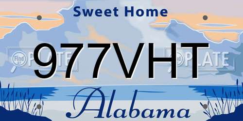 977VHT Alabama License Plate