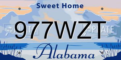 977WZT Alabama License Plate