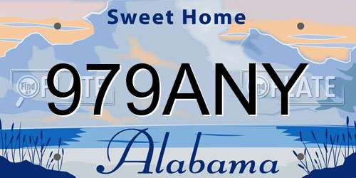 979ANY Alabama License Plate