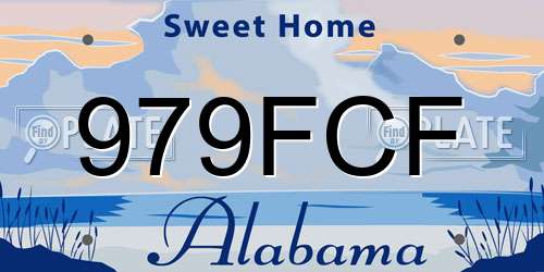 979FCF Alabama License Plate