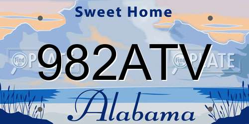 982ATV Alabama License Plate