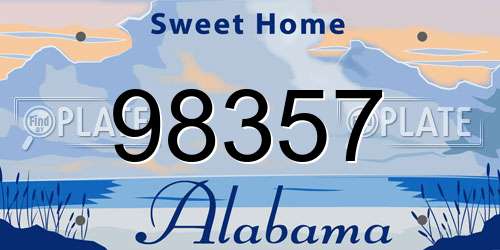 98357 Alabama License Plate
