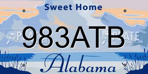 983ATB Alabama License Plate