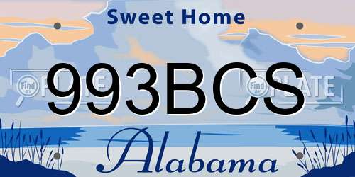 993BCS Alabama License Plate