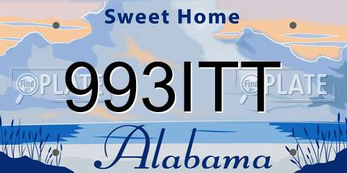 993ITT Alabama License Plate