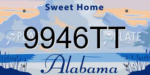 9946TT Alabama License Plate