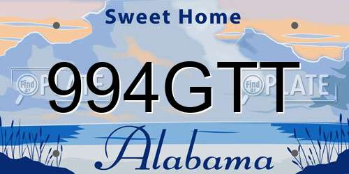 994GTT Alabama License Plate