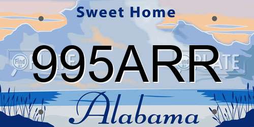 995ARR Alabama License Plate