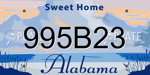 995B23 Alabama License Plate