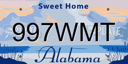 997WMT Alabama License Plate