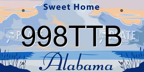 998TTB Alabama License Plate